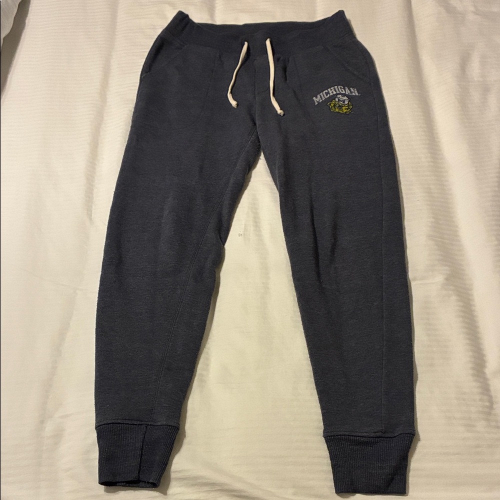 Alternative Apparel Navy Joggers with Michigan Logo